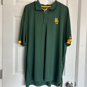 Green BU Baylor Polo Shirt Size XXL Green and Yellow